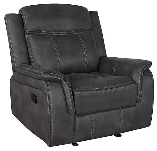 Lawrence Upholstered Tufted Back Glider Recliner by Coaster