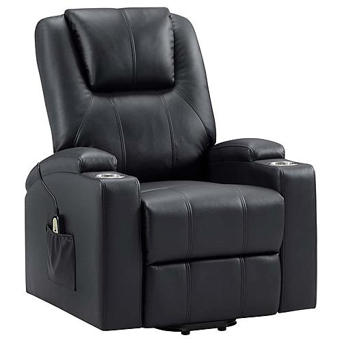 Armstrong Upholstered Power Lift Massage Recliner Black by Coaster