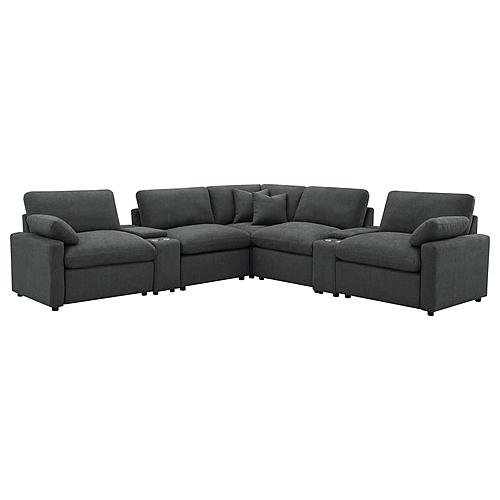Collins 7-piece Modular Power Reclining Sectional Dark Grey by Coaster