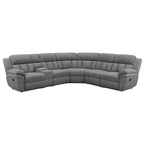 Bahrain 6-piece Upholstered Motion Sectional Charcoal by Coaster