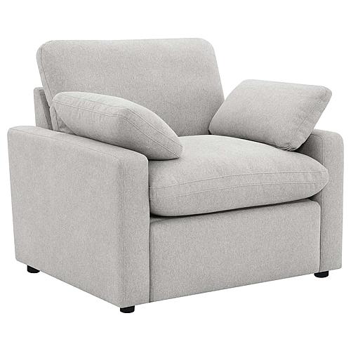 Collins Upholstered Power Recliner Chair Grey by Coaster