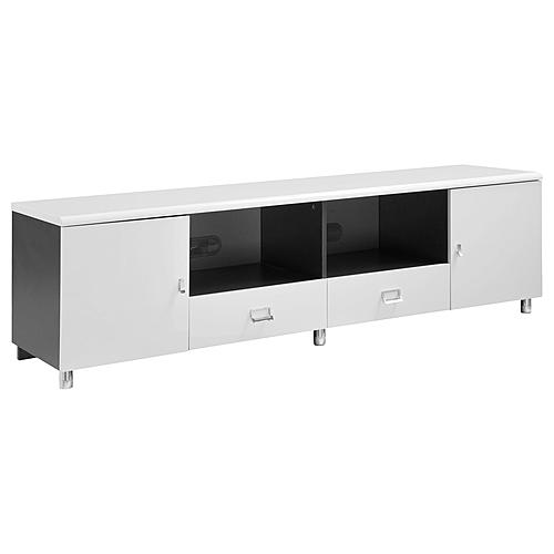 Burkett 2-drawer TV Console White and Grey by Coaster