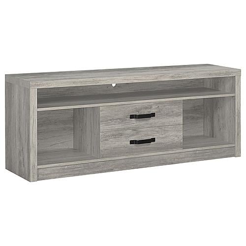 Burke 2-drawer TV Console Grey Driftwood by Coaster