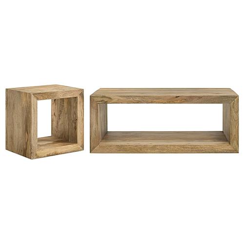 Benton 2-piece Solid Mango Coffee and End Table Set Natural by Coaster