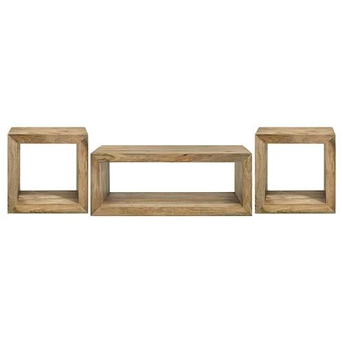 Benton 3-piece Solid Mango Coffee and End Table Set Natural by Coaster