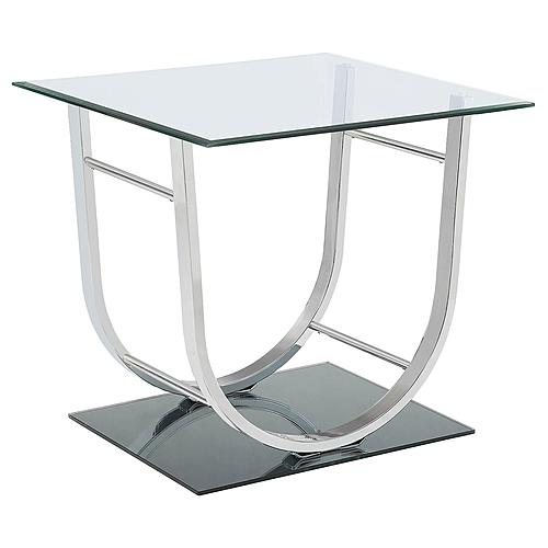 Danville U-shaped End Table Chrome by Coaster