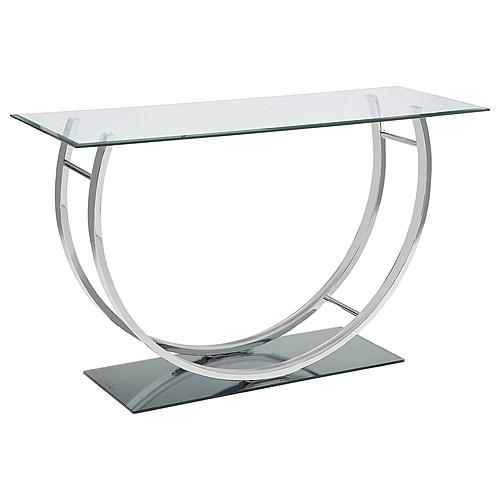 Danville U-shaped Sofa Table Chrome by Coaster