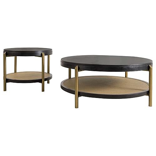 Arini 2-piece Round Coffee and End Table Set Black by Coaster