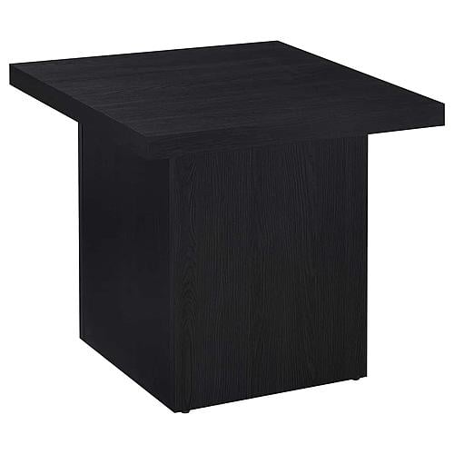 Max Square Engineered Laminate End Side Table Black by Coaster