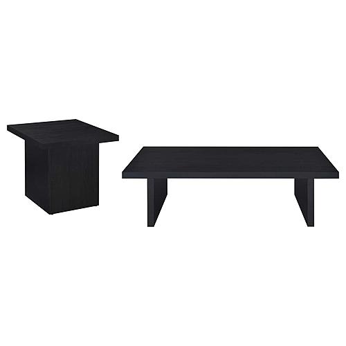 Max 2-piece Rectangular Coffee and End Table Set Black by Coaster