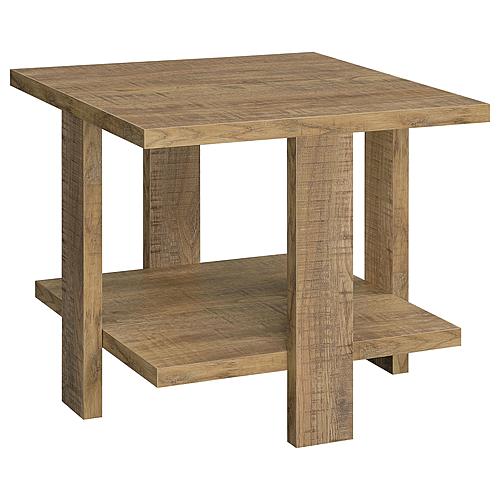 Dawn Square Engineered Wood End Table With Shelf Mango by Coaster