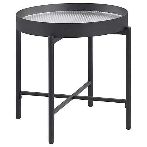 Ozella Round End Side Table w/Recessed Top Sandy Black by Coaster