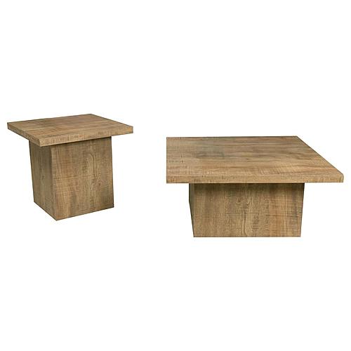 Devar 2-piece Square Coffee and End Table Set Mango by Coaster