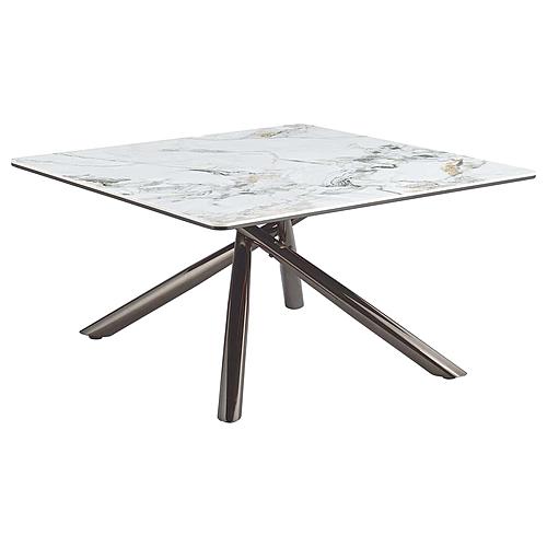 Carvell Square Sintered Stone Top Coffee Table Mirage White by Coaster