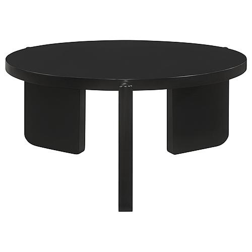 Cordova Round Solid Wood Coffee Table Black by Coaster