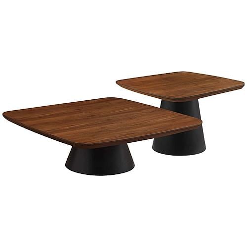 Eason 2-piece Coffee and End Table Set Walnut and Black by Coaster