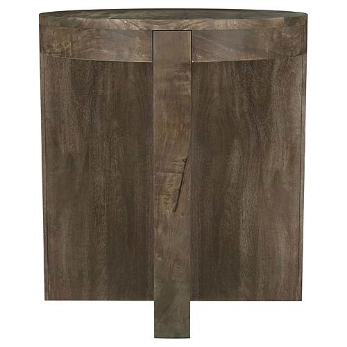 Kinkaid Round Solid Mango Wood End Table Brown by Coaster