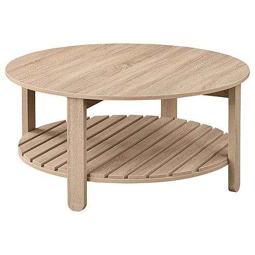 Fowler 1-shelf Round Engineered Wood Coffee Table Natural by Coaster