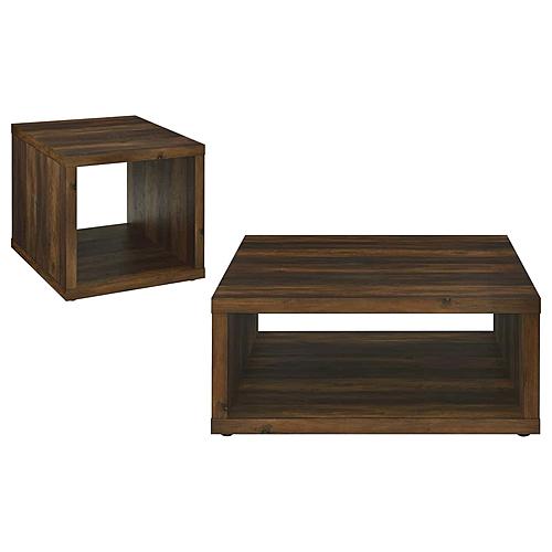 Frisco 2-piece Coffee and End Table Set Dark Pine by Coaster