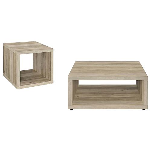 Frisco 2-piece Coffee and End Table Set Distressed Pine by Coaster