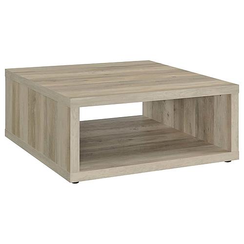 Frisco Square Engineered Wood Coffee Table Distressed Pine by Coaster