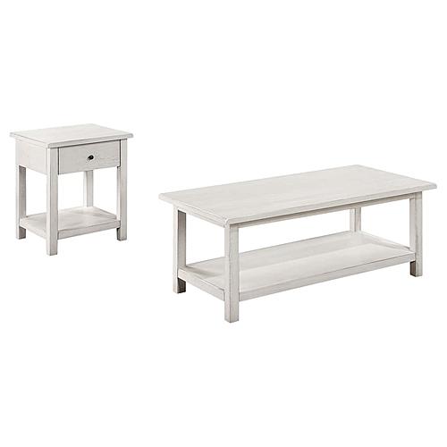 Payne 2-piece Coffee and 1-drawer End Table Set White by Coaster