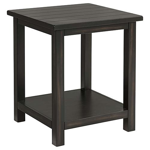 Payne Wood End Table w/Shelf Distressed Java by Coaster