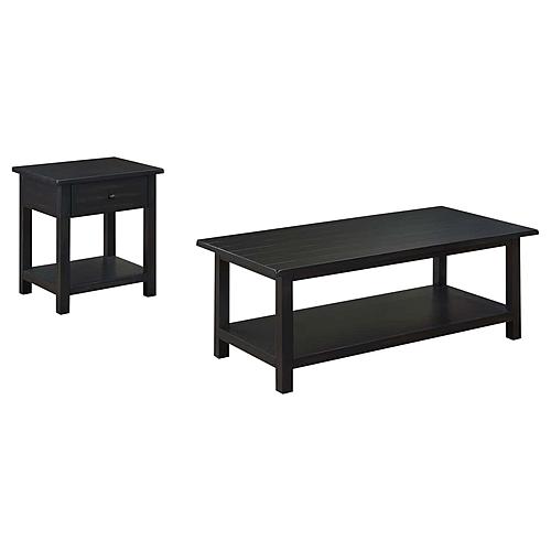 Payne 2-piece Coffee and 1-drawer End Table Set Java by Coaster