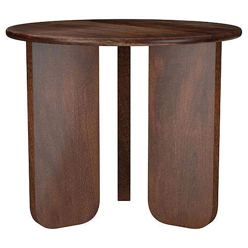 Dale Round Solid Mango Wood Side End Table Brown by Coaster