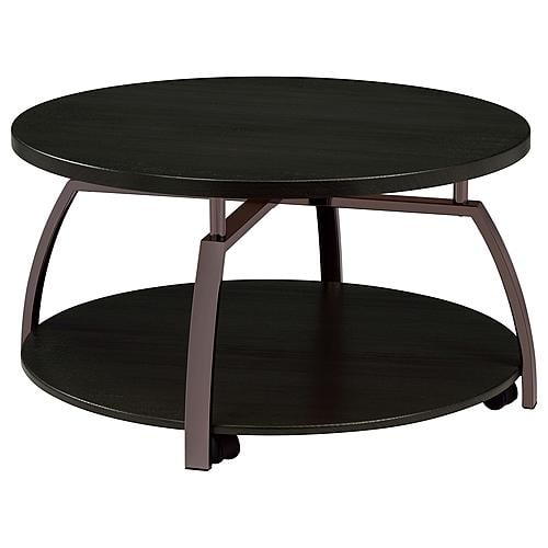 Dacre Round Coffee Table Dark Grey and Black Nickel by Coaster