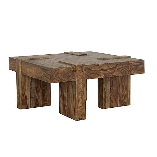 Samira Wooden Square Coffee Table Natural Sheesham by Coaster