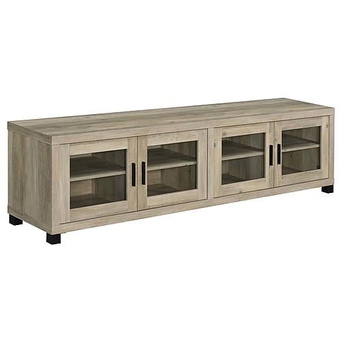 Sachin 4-Door Engineered Wood 79-inch TV Stand Distressed Pine by Coaster
