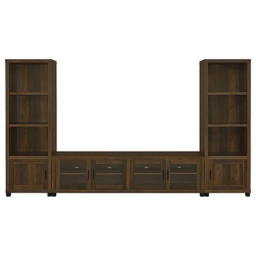 Sachin 3-piece 79-inch TV Entertainment Center Dark Pine by Coaster