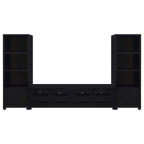 Jupiter 3-piece Entertainment Center 79-inch TV Stand Black by Coaster