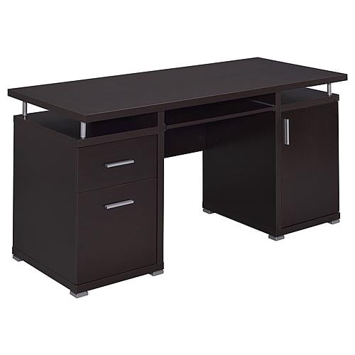 Tracy 2-drawer Computer Desk Cappuccino by Coaster
