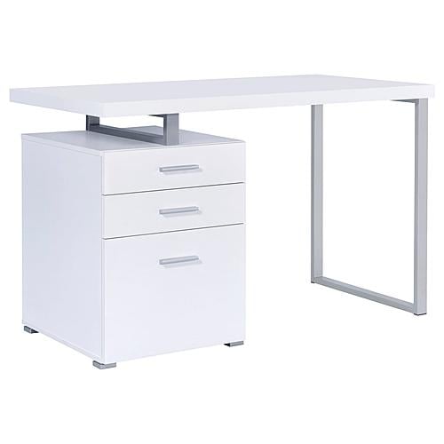 Brennan 3-drawer Office Desk White by Coaster