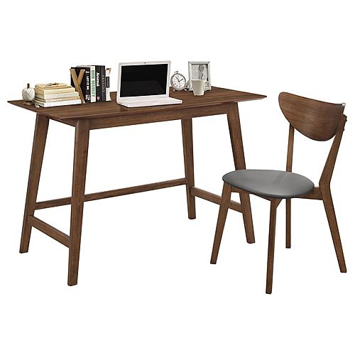Karri 2-piece Writing Desk Set Walnut by Coaster