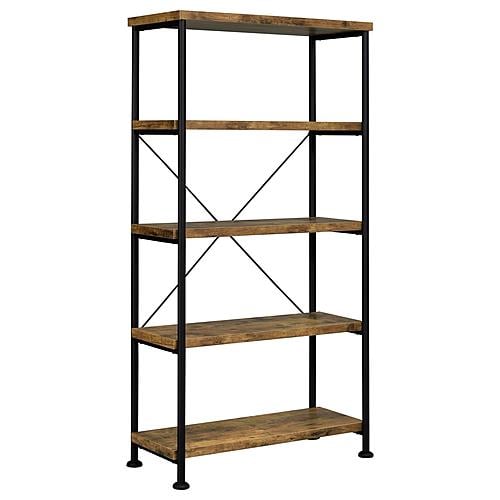 Analiese 4-shelf Bookcase Antique Nutmeg by Coaster