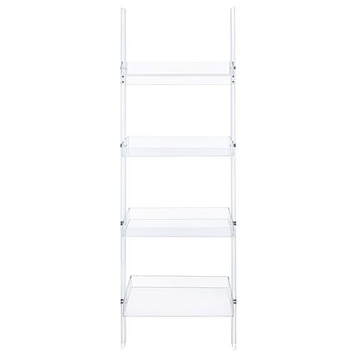 Amaturo 4-shelf Ladder Bookcase Clear by Coaster