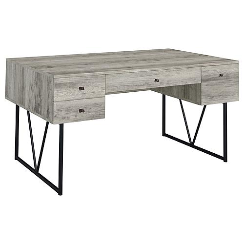 Analiese 4-drawer Writing Desk Grey Driftwood by Coaster