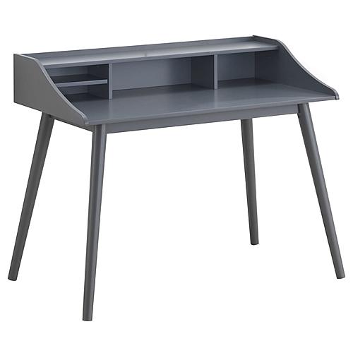 Percy 4-compartment Writing Desk Grey by Coaster