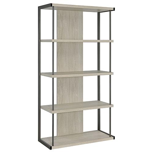 Loomis 4-shelf Bookcase Whitewashed Grey by Coaster