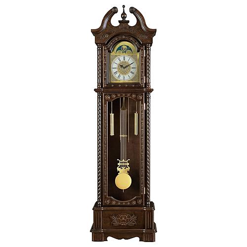 Cedric Grandfather Clock w/Chime Golden Brown by Coaster