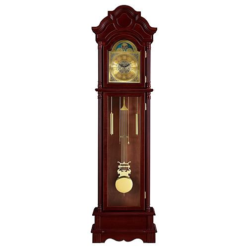 Diggory Grandfather Clock Brown Red and Clear by Coaster