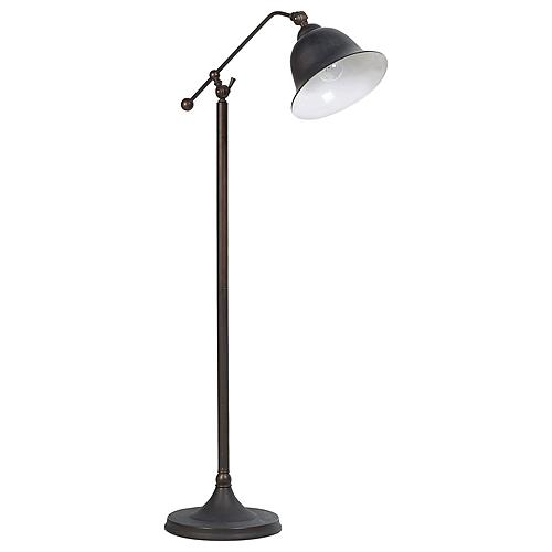Eduardo Bell Shade Floor Lamp Dark Bronze by Coaster