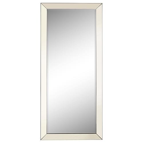 Barnett Rectangular Floor Mirror Silver by Coaster