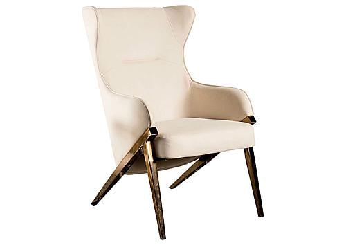 Walker Upholstered Accent Chair Cream and Bronze by Coaster