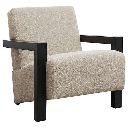 Fitzroy Boucle Upholstered Accent Arm Chair Latte by Coaster
