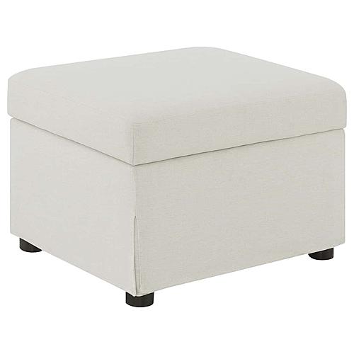 Winter Upholstered Hydraulic Lift Top Storage Ottoman Beige by Coaster