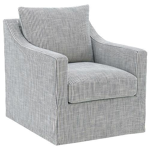Winter Upholstered Sloped Arm Accent Swivel Chair Grey by Coaster